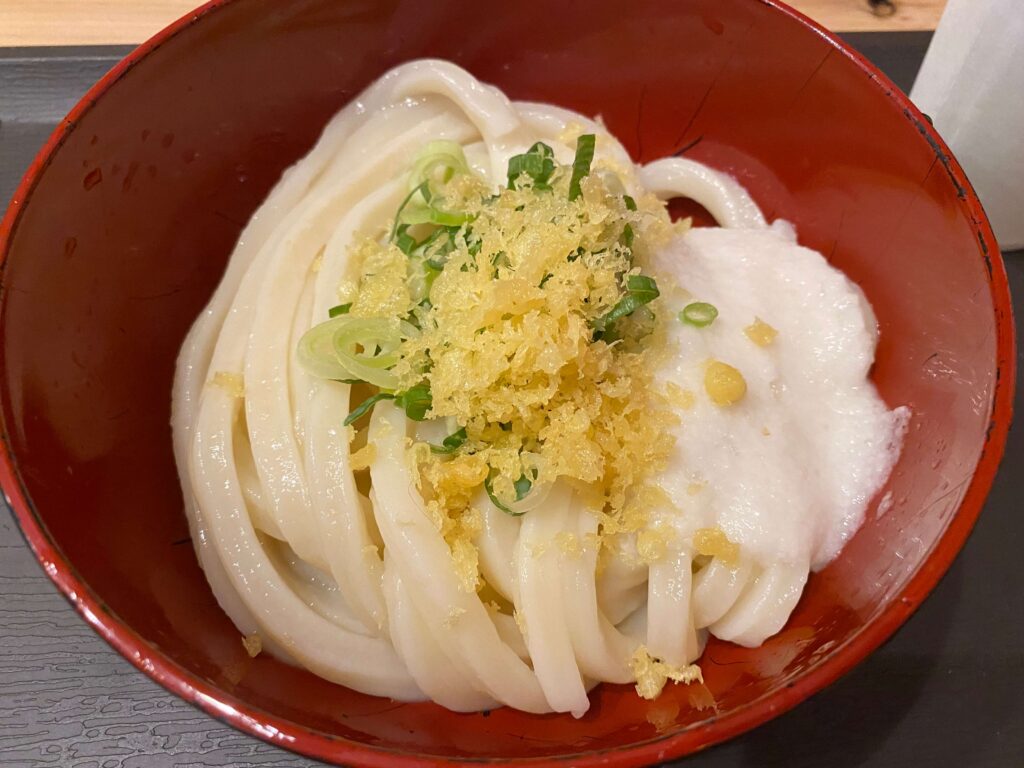 山かけ醤油うどん